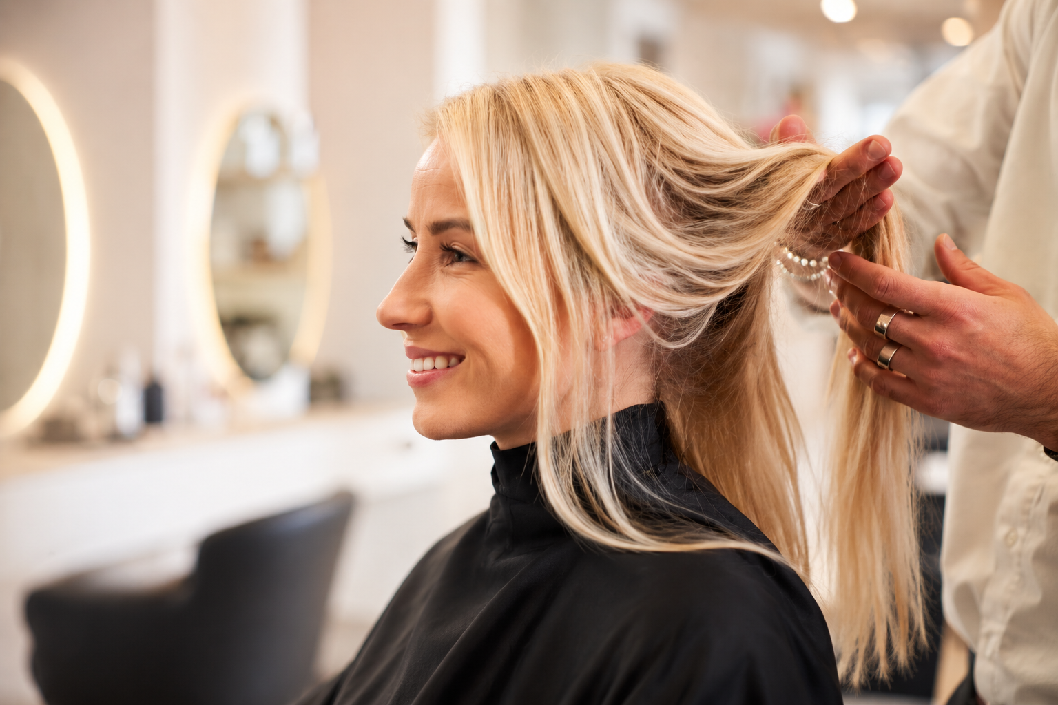 Cliente em atendimento na Alma Beauty